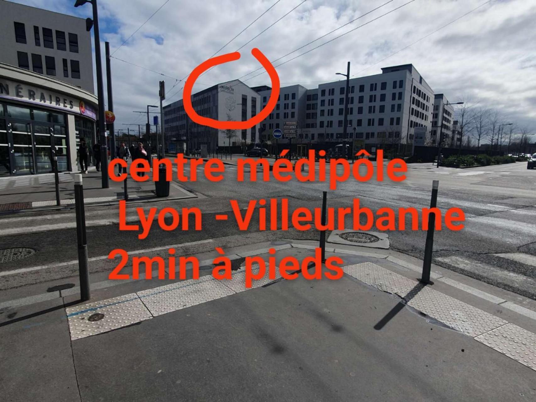 Medipole T2 Avec Un Garage Gratuit Sur Place, 16Min A Centre Ville Lyon En Metro A Вильорбан Екстериор снимка